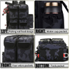 BSCI Custom 1000D Waterproof High Density Nylon Fishing Tackle Storage Bag Fishing Bag with Boxes