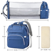  Newly Mummy Travel Backpack with Bassinet Mat and Stroller Hook Expandable Baby Bed Diaper Backpack