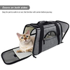 Washable Pet Breathable Bag with Safety Inner Leash And Foldable Bowl Portable Pet Hand Bag