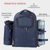 2021 RPET 4 Person Picnic Backpack for Family Outdoor Camping Picnic Cooler Bag