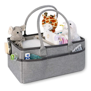Factory Custom Foldable Baby Storage Nursery Organizer Easy to Clean Polyester Baby Diaper Caddy Organizer