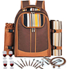 2021 Amazon Hot Slling Picnic Backpack Bag for 4 Person Set Pack With Insulted Leakproof Cooler Bag