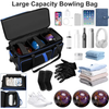 OEM/ODM Durability Lightweight 3-Ball Bowling Bag with 42-inch Retractable Handle Rolling Bowling Bag
