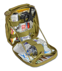 First Aid Survival Bag Tactical Medical Bag MOLLE Pouch Emergency Kit for All Outdoor Adventures Or Be Prepared at Home & Work