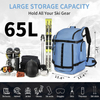 2024 Lightweight Large Duffle Travel Bag 65L Ski Boot Bag 1680D Nylon Waterproof Padded Ski Boot Backpack