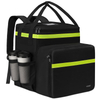 Expandable Insulated Reflective Strip Delivery Cooler Bike Bag Takeaway Food Delivery Bags Thermal with Cup Holder