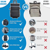 Custom Logo Waterproof 2 Layer Portable Water Bottle Cooler Bag Insulated Soft Cooler Bag with Wheels