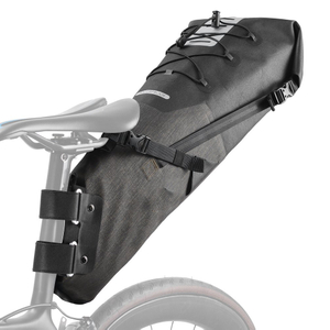 Wide Compatibility Foldable Bicycle Tool Pack Bikepacking Bag Bike Saddle Bag Road Mountain Bike Seat Bag with Tail Light Belt