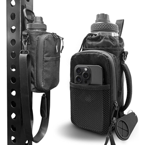 2025 New Fashion Small Gym Bag Magnetic Water Bottle Sling Bag 600D Polyester Magnetic Gym Bag for Towel Hook