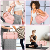 Waterproof Pink Duffel Bag Women Fashion Duffel Tote Bag Oxford Sports Gym Bag For Yoga Overnight Bags