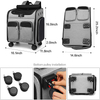 2022 New Design Pet Carrier Trolley Removable Rolling Wheeled Pet Carrier Backpack for Small Dogs Cats Puppies