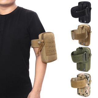 Military Tactical Molle Phone Holster Arm Pouch for EDC Tool Bag Mobile Phone Case Bag