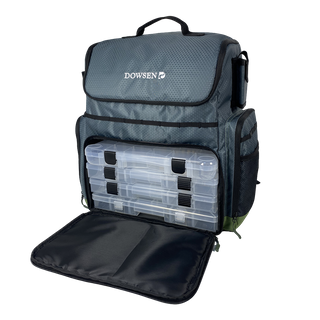 2025 New Design Outdoor Fishing Bag Ripstop Lure Fishing Tackle Backpack with 4 Tackle Boxes