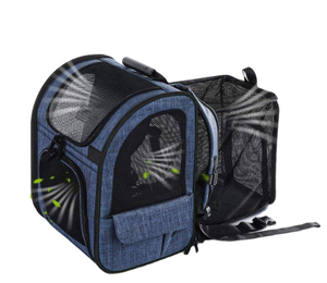 2021 Factory Price OEM/ODM Sac A Dos Chat Chien Extensible 90% Sac Transport Pour Chat Petit Chien Respirant Pet Backpack