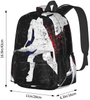 17 Inch Backpack Vintage Ice Hockey Player Shoulder Bag School Bookbag Casual Daypack