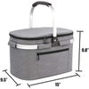 Portable Collapsible Picnic Basket Leakproof Shopping Travel Grocery Bag Picnic Kit