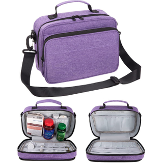 Diabetes Supplies Organizer Bag Holds Glucometer Supplies Insulin Cooler Travel Medicine Storage Case