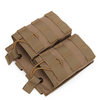 Multicam Tactical Double Magazine Pouch Molle Holster Outdoor CS Vest Accessory Open-Top Mag Pouch