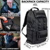 Custom Logo 1000D Nylon Large Capacity Sports Bag Fitness Tactical Backpack Gym Bag With Headphones Port