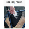 New Design Bike Frame Bag 1.5L Cycling Bag Reflective Bicycle Storage Triangle Bag with Mesh Side Pockets