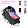 2021 New Style Mount Bicycle Front Frame Bag with 6 Inch Touch Screen Bike Phone Handlebar Phone Case Bag