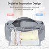 Water Resistant Duffle Bag with Shoe and Wet Cloth Compartment Lightweight Carryon Overnight Weekender Gym Bag