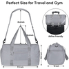 Water Resistant Duffle Bag with Shoe and Wet Cloth Compartment Lightweight Carryon Overnight Weekender Gym Bag
