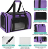 Airline Approved Collapsible Travel Puppy Carrier Bag with Removable Fleece Pad for Cat Pet Carriers 
