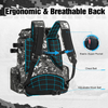 2022 New Product Large Capacity Fishing Tackle Box with Rod Holder Fishing Backpack
