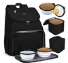 Dog Travel Bag Airline Approved Pet Supplies Backpack,Dog Travel Backpack with 2 Silicone Collapsible Bowls and 2 Food Baskets