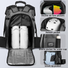 Multi Pocket Air Cushion Shoulder USB Skiing Gear Bag Ski Travel Backpack 65L Waterproof Padded Snowboard Boots Bag