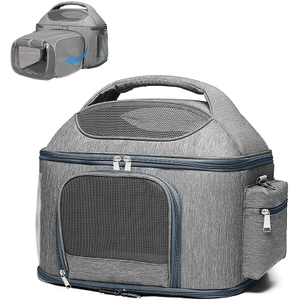 2021 New Fashion Pet Carrier Bag for Small Medium Cats with Expandable Mesh Window Pet Carrier Tote Cage Bag