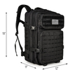 42L Large Army 3 Day Assault Pack Laser Cut Molle Backpack Military Survival Patrol Bag