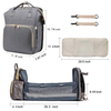 China Supplier Nappy Backpack with Foldable Baby Sleeping Bed and Changing Station Mommy Travel Bags