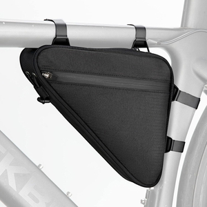 New Design Bike Frame Bag 1.5L Cycling Bag Reflective Bicycle Storage Triangle Bag with Mesh Side Pockets