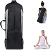Yoga Carrier Backpack with Large Pockets & Water Bottle Holders Full-Zip Exercise Yoga Mat Carry Bag for Women Men