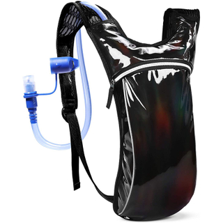 Custom Holographic Insulated Water Bladder Bag for Music Festivals Cycling Hydration Pack Backpack