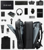 Business Water Resistant Laptop Bag Backpack Gift with USB Charging Port