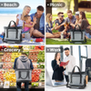 600D Oxford Insulated Reusable Grocery Bag 35 Cans Large Insulated Leak-Proof Cooler Bag with Shoulder Strap