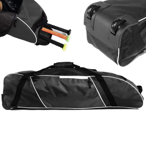Youth Adults Improved Storage Rolling Baseball Bag Baseball Bat Bag Baseball Roller Bag with Wheels