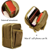 Waterproof Tactical MOLLE Phone Pouch Hiking Cycling Bag Mini First Aid Kit Bag Durable Belt Waist Pack