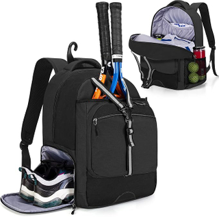 Premium Hanging Paddle Tennis Racket Bag Tennis Backpack Sport Gym Pack with Ventilated Shoe Compartment