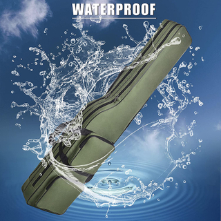 Hot Selling 600D Large Capacity Portable Customized Fishing Rod Bag Case Foldable Fishing Pole Holder Bag