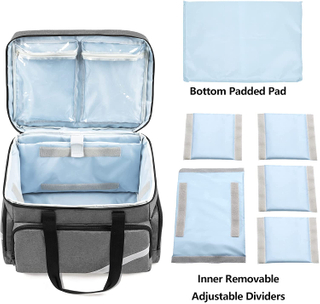 Custom Rolling Medical Gear Luggage Bag with Detachable Trolley and Removable Dividers Nurse Rolling Bag Gray