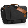 17-17.3 Inch Water-resistant Canvas Messenger Bag Computer Shoulder Bag Briefcase Laptop Bag for Men