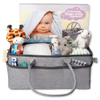 Factory Custom Foldable Baby Storage Nursery Organizer Easy to Clean Polyester Baby Diaper Caddy Organizer