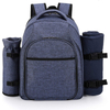 Outdoor Camping Cooler Bag for 2 Person with Cooler Compartment and Detachable Wine Holder Picnic Backpack