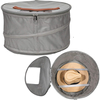 Collapsible Travel Hat Storage Box with Dustproof Lid for Women & Men Hat Organizer Container 