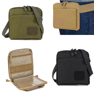 Tactical Molle Map Case Waist Belt Pack Enhanced Scout Document Tool Bag Notebook Holder Cover