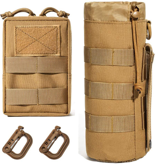 Amazon Hot Selling Water Bottles Pouch Bag Tactical Drawstring Molle Water Bottle Holder